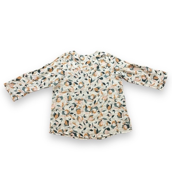 Rachel Zoe women’s plus size linen long sleeve button down top multi color shirt - Picture 2 of 7